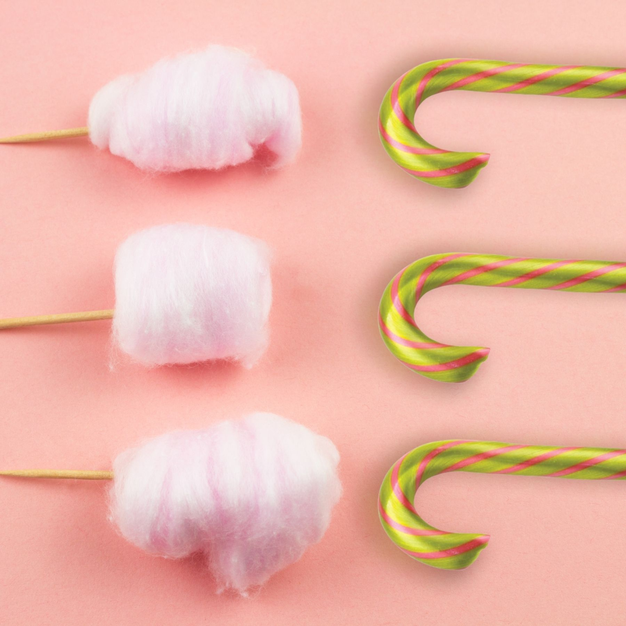 styled image with cotton candy sticks