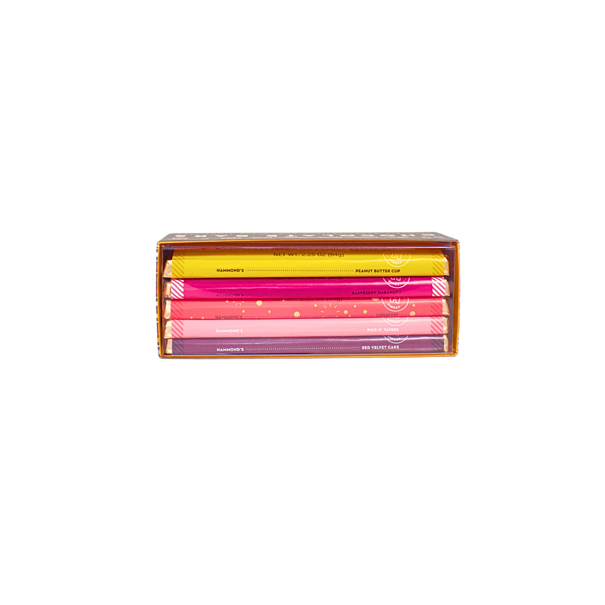 Mother's Day Chocolate Bar 5 pack in box on white background