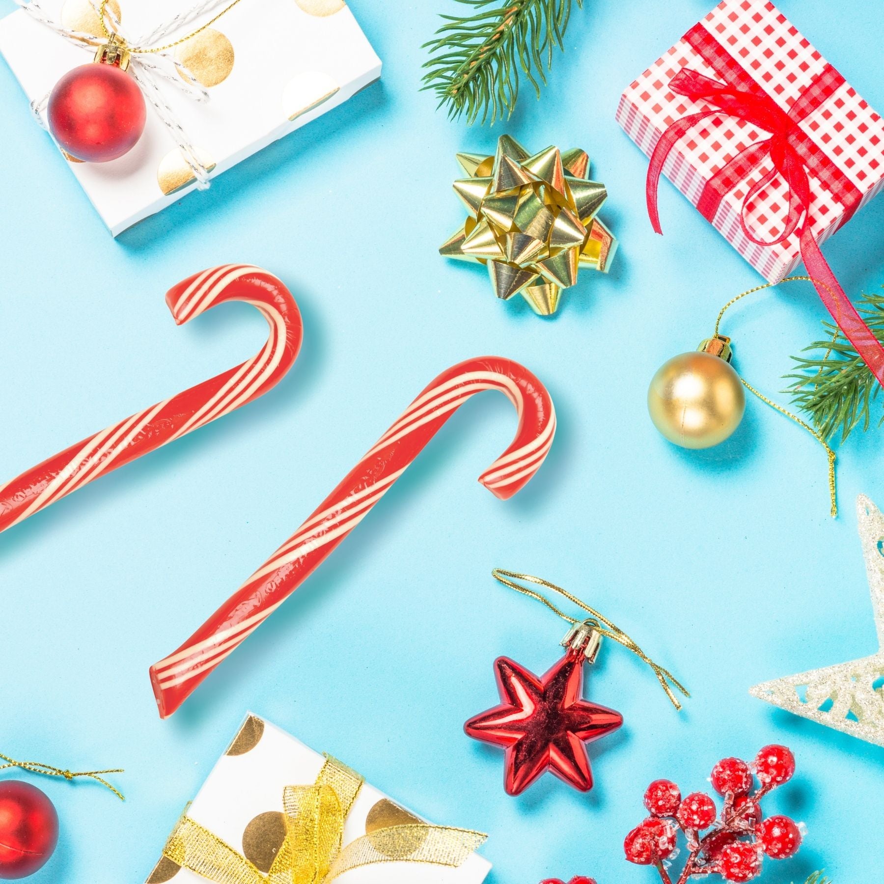 Peppermint Candy Cane Filled with Chocolate Glamour Shot