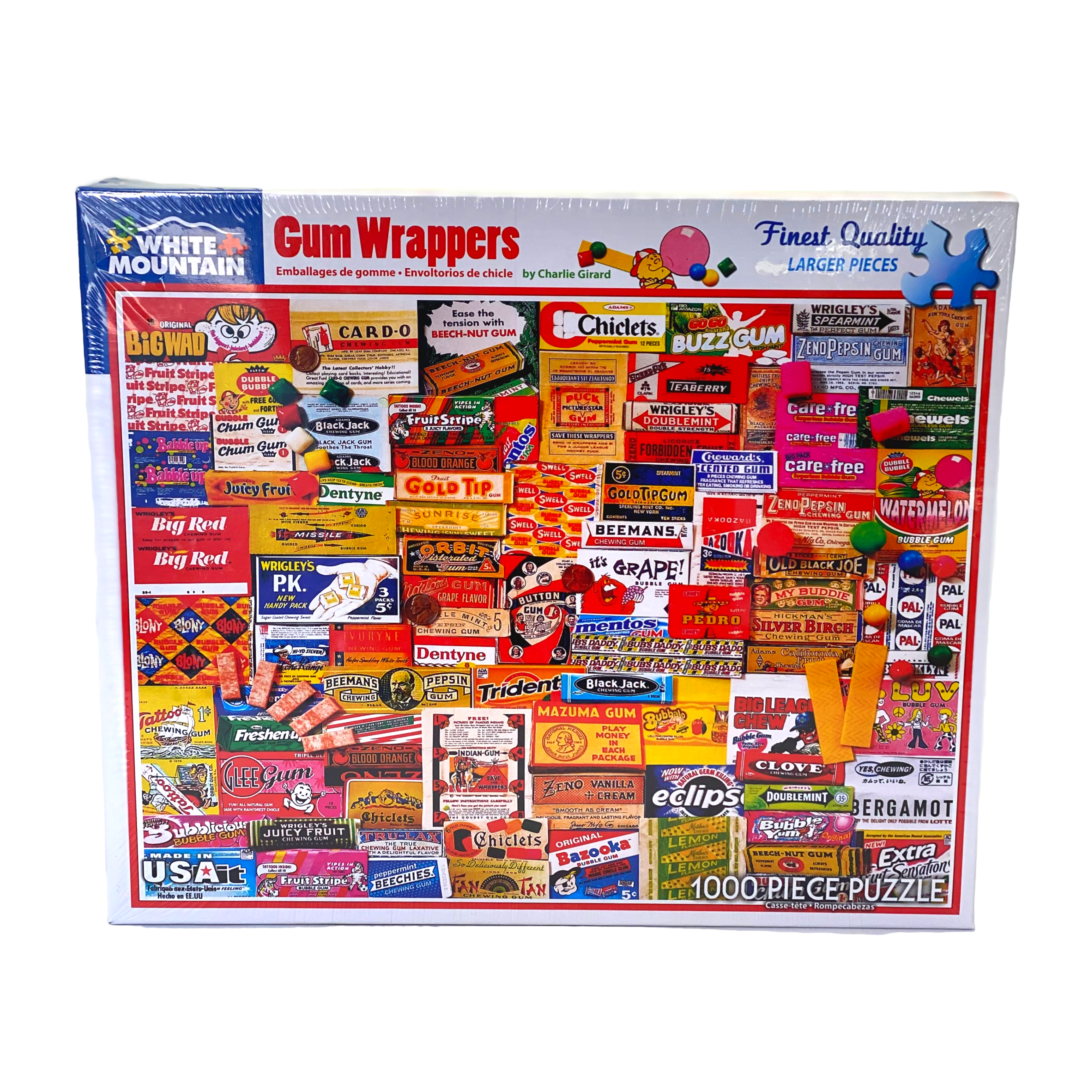 1000 Piece Puzzle -gum wrappers