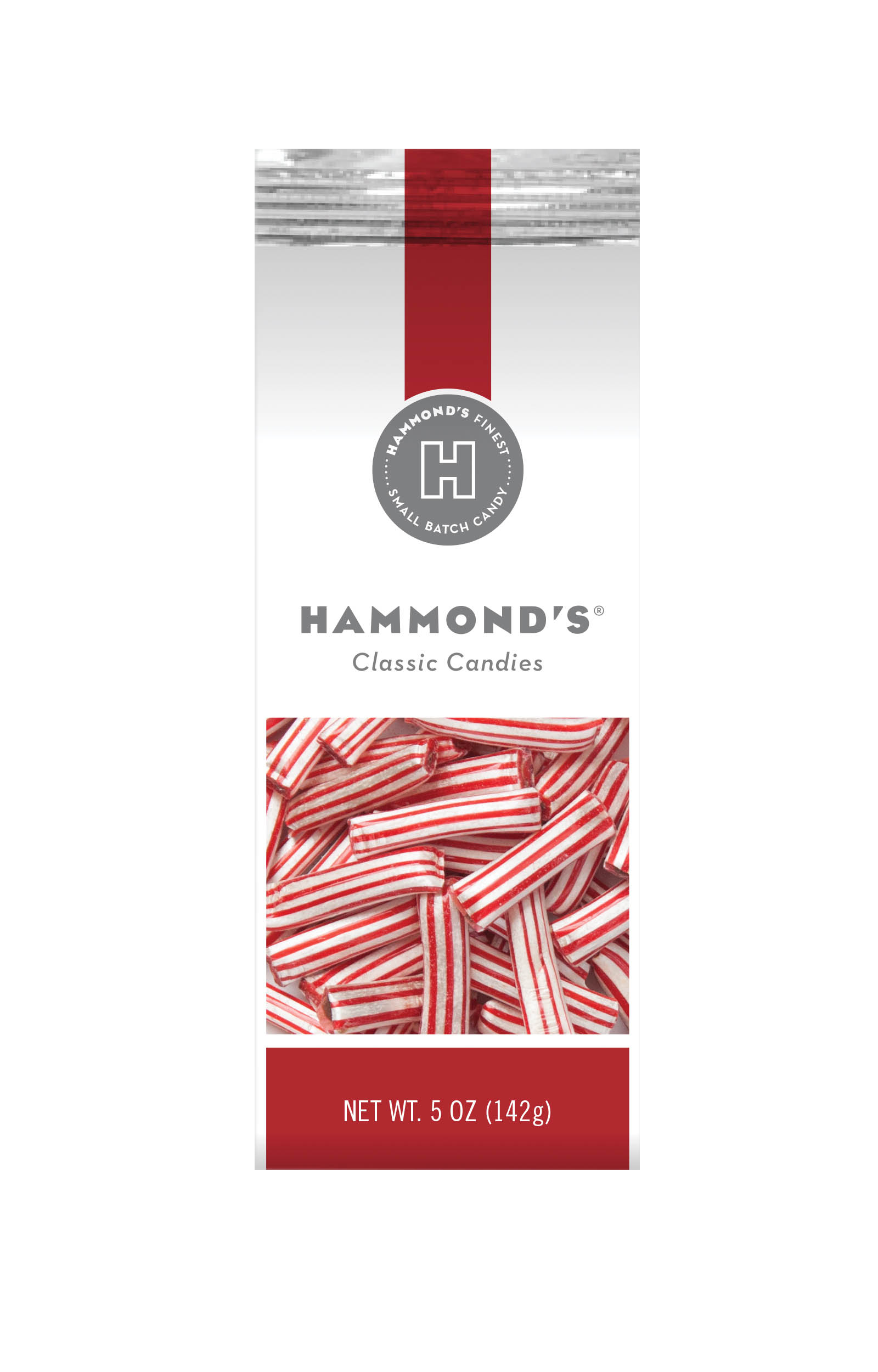 Peppermint Creme Candy Straws, 1 Pound 8 Ounce Bag - The Vermont Country Store