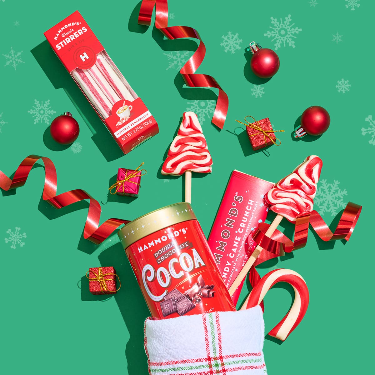 Peppermint Tree Lollipops, Christmas Candy | Hammond's Candies