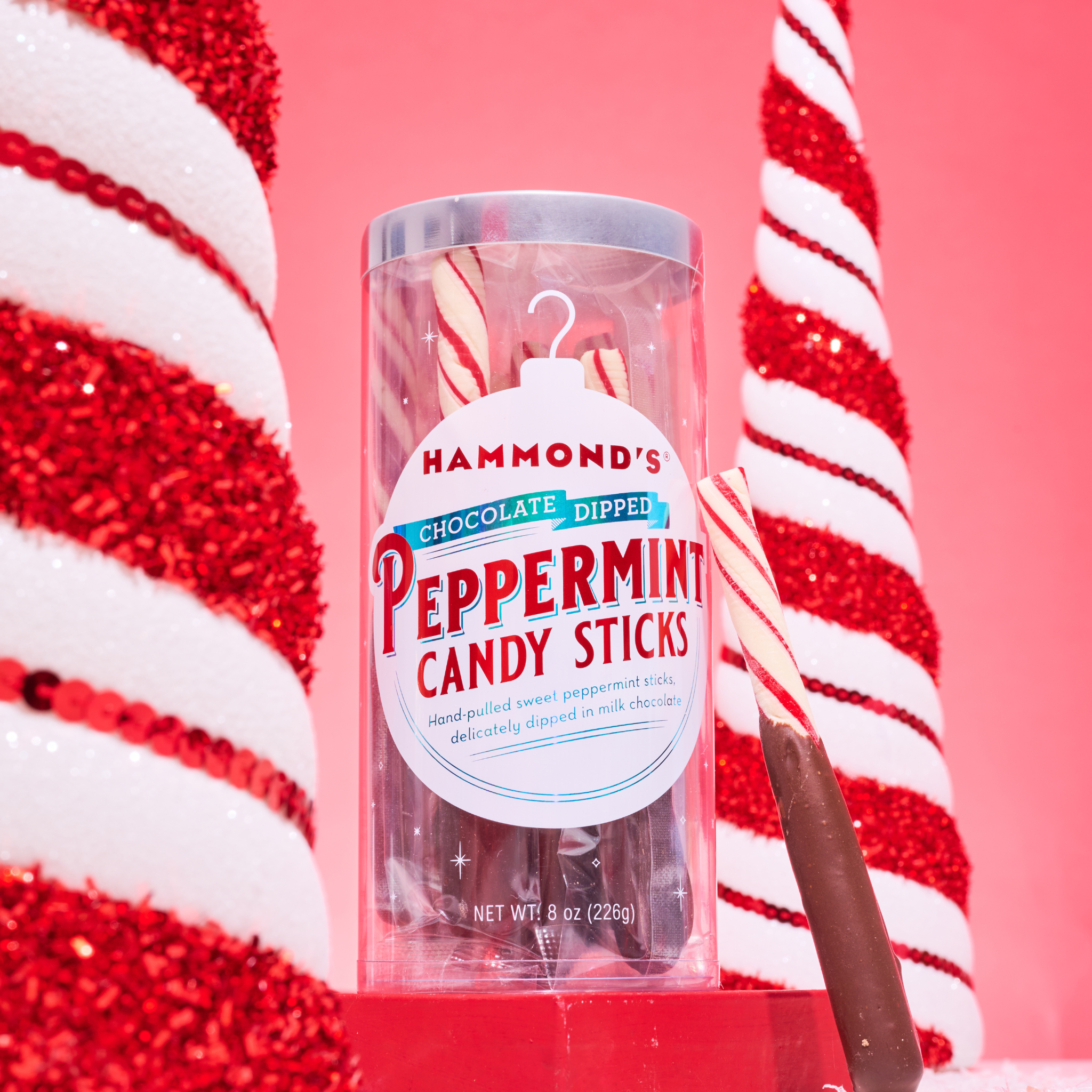 Chocolate-Dipped Peppermint Sticks