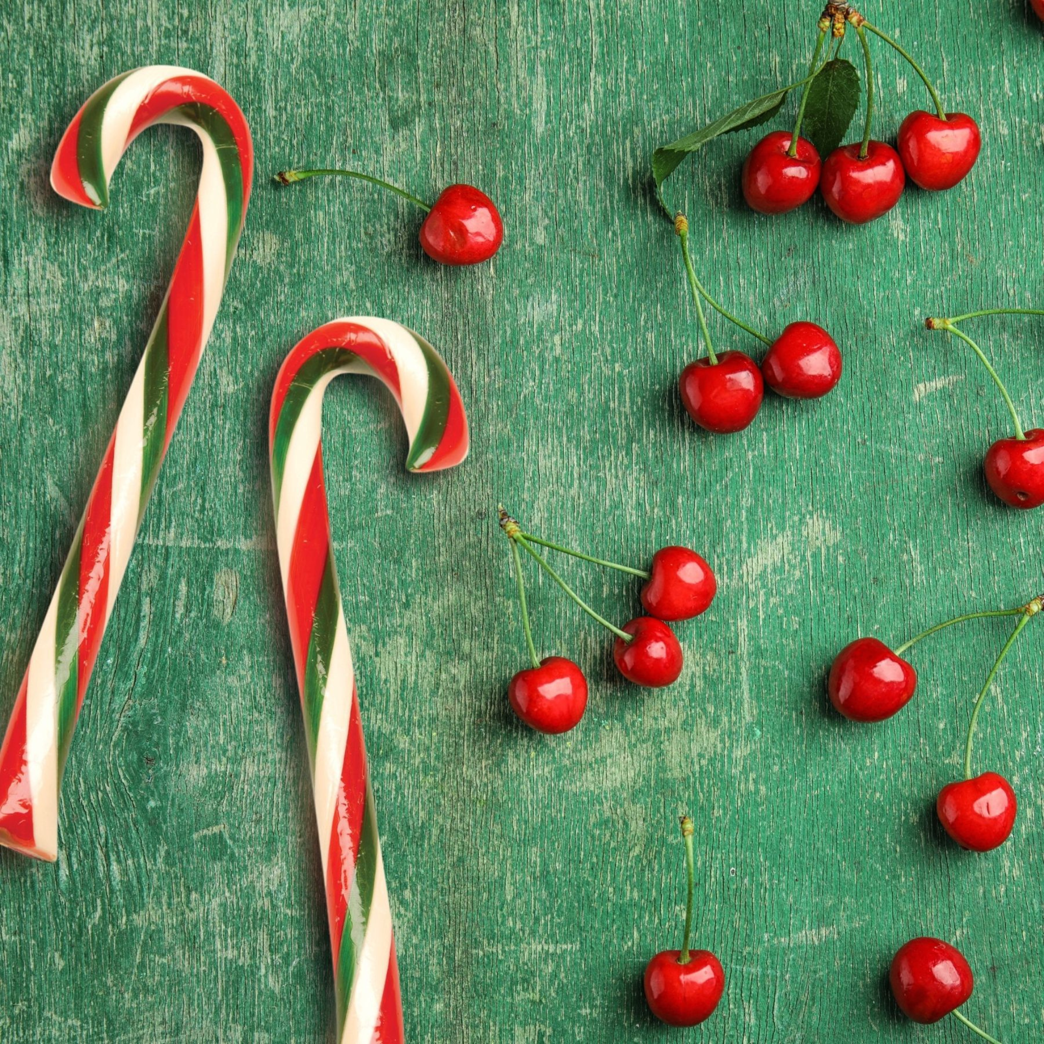 Cherry Candy Canes Filled with Chocolate