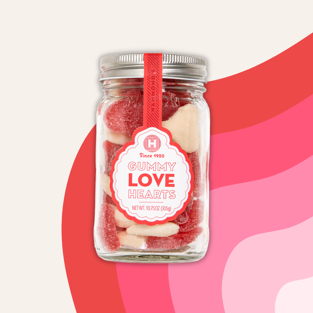 Gummy Love Heart Mason Jar