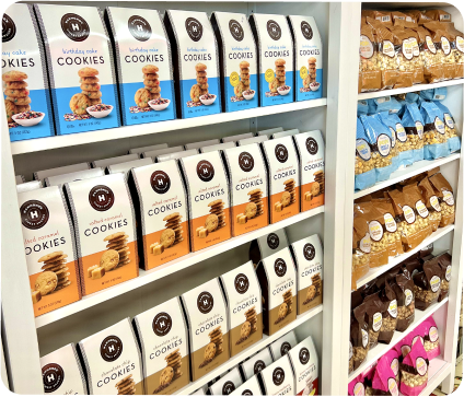 Hammond's Cookies on Shelf