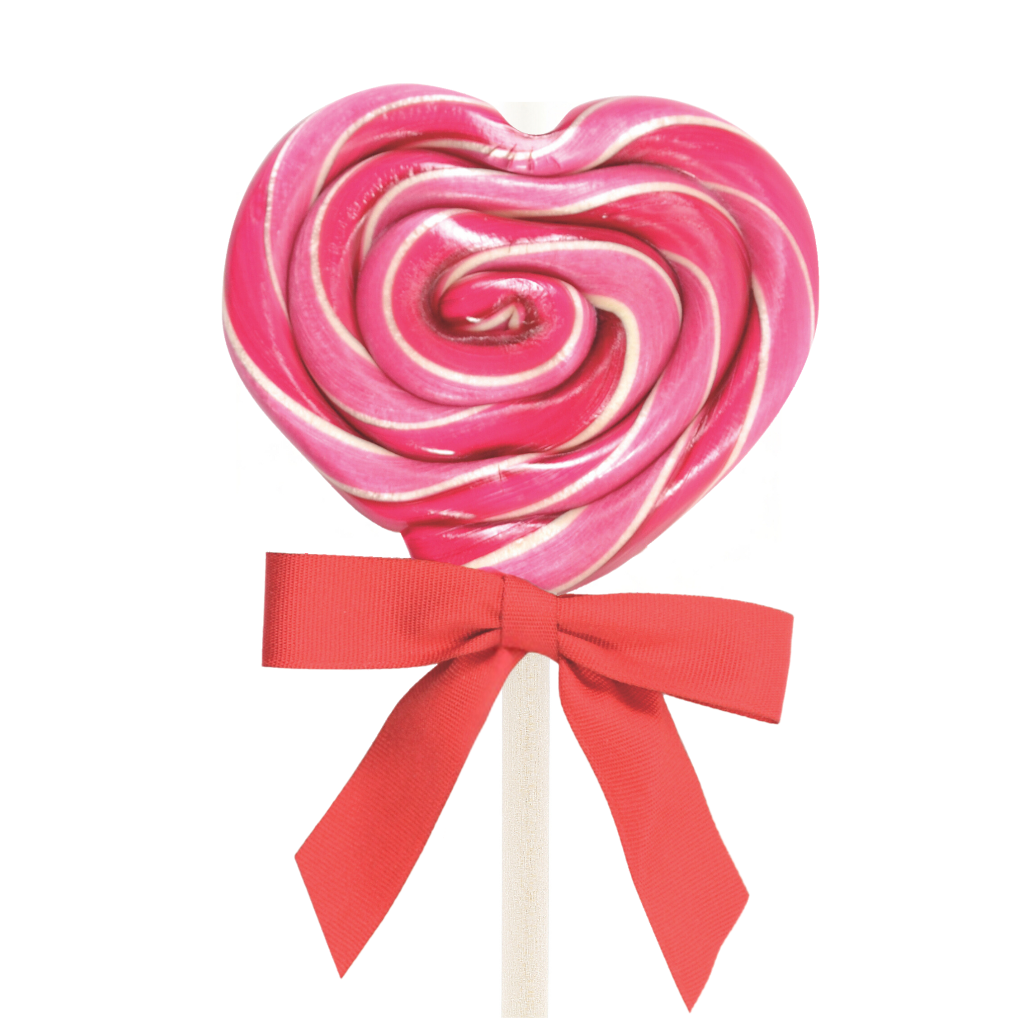 Organic Cherry Heart 2oz Lollipop