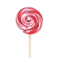 Organic Cherry Heart 2oz Lollipop