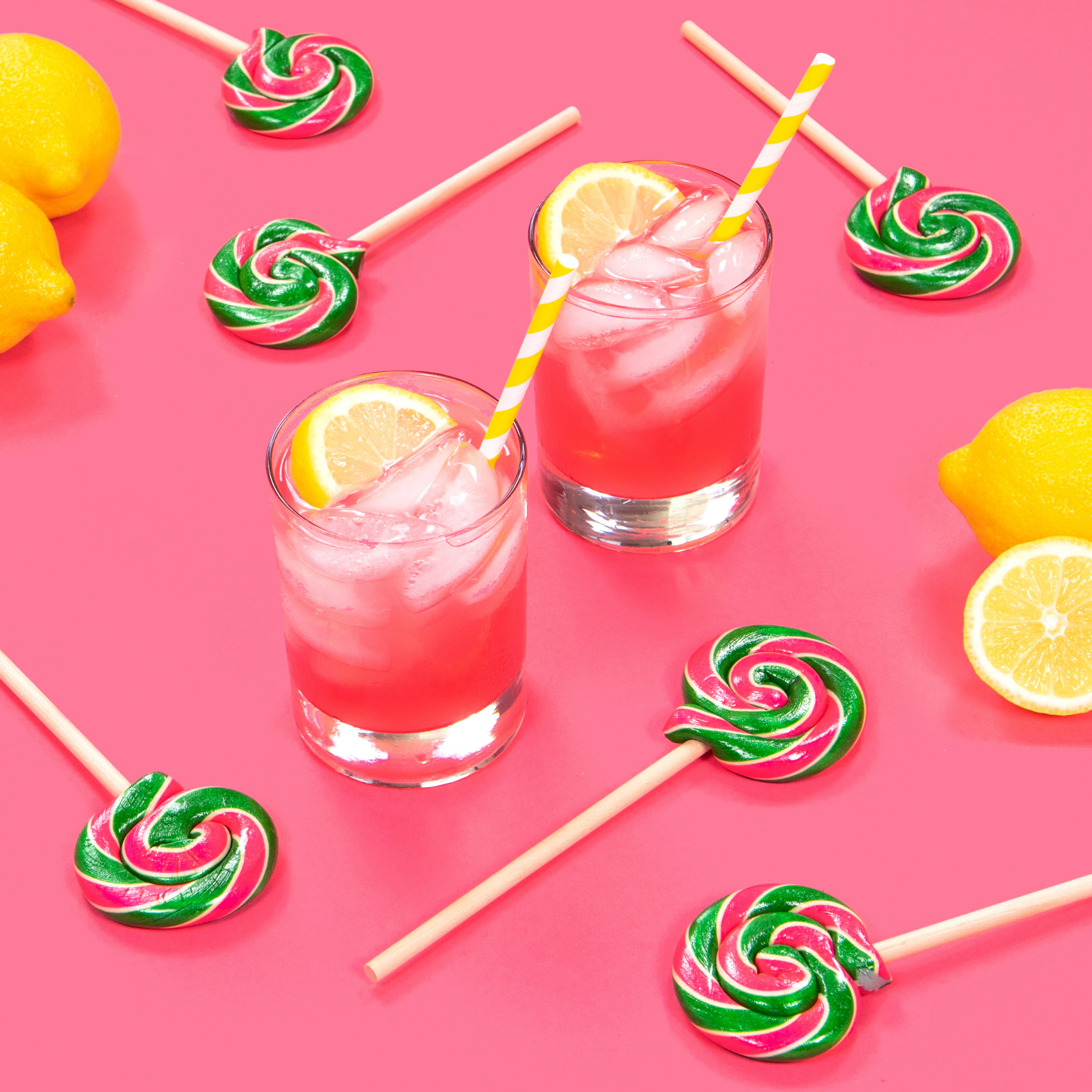 Pink Lemonade Lollipops