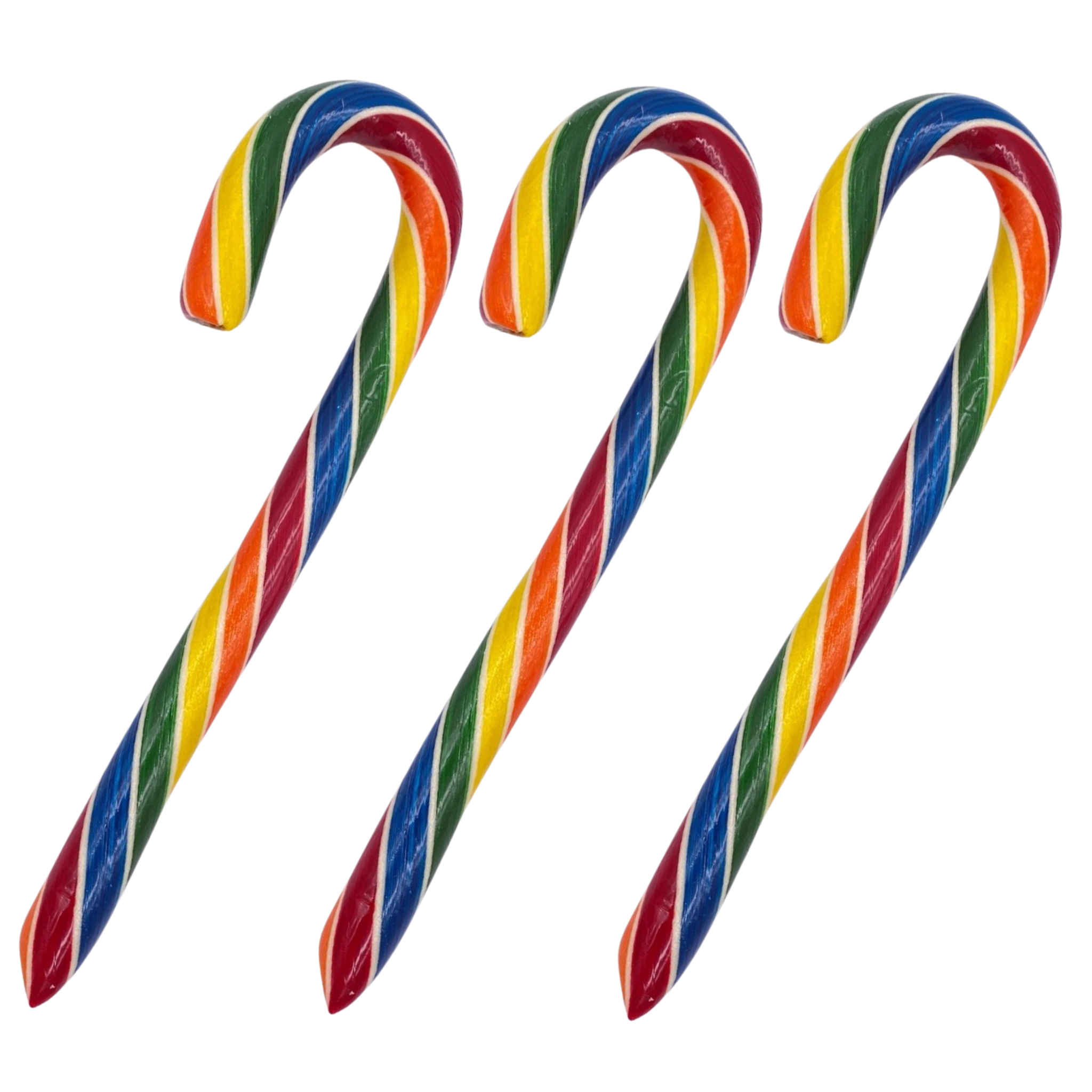 Rainbow Fruit Punch Candy Canes