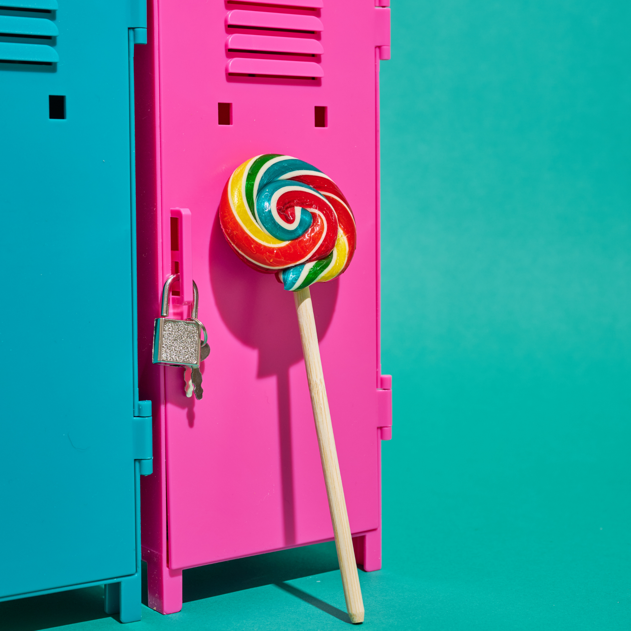 Rainbow Blast Lollipops