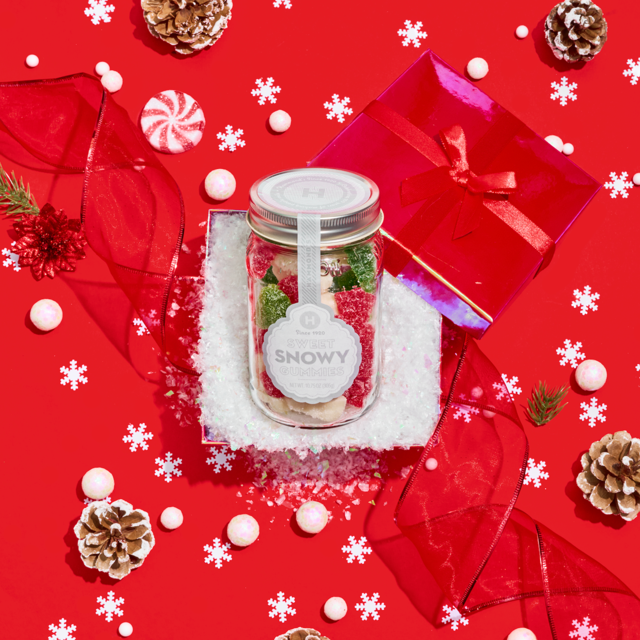 Sweet Snowy Gummies Mason Jar