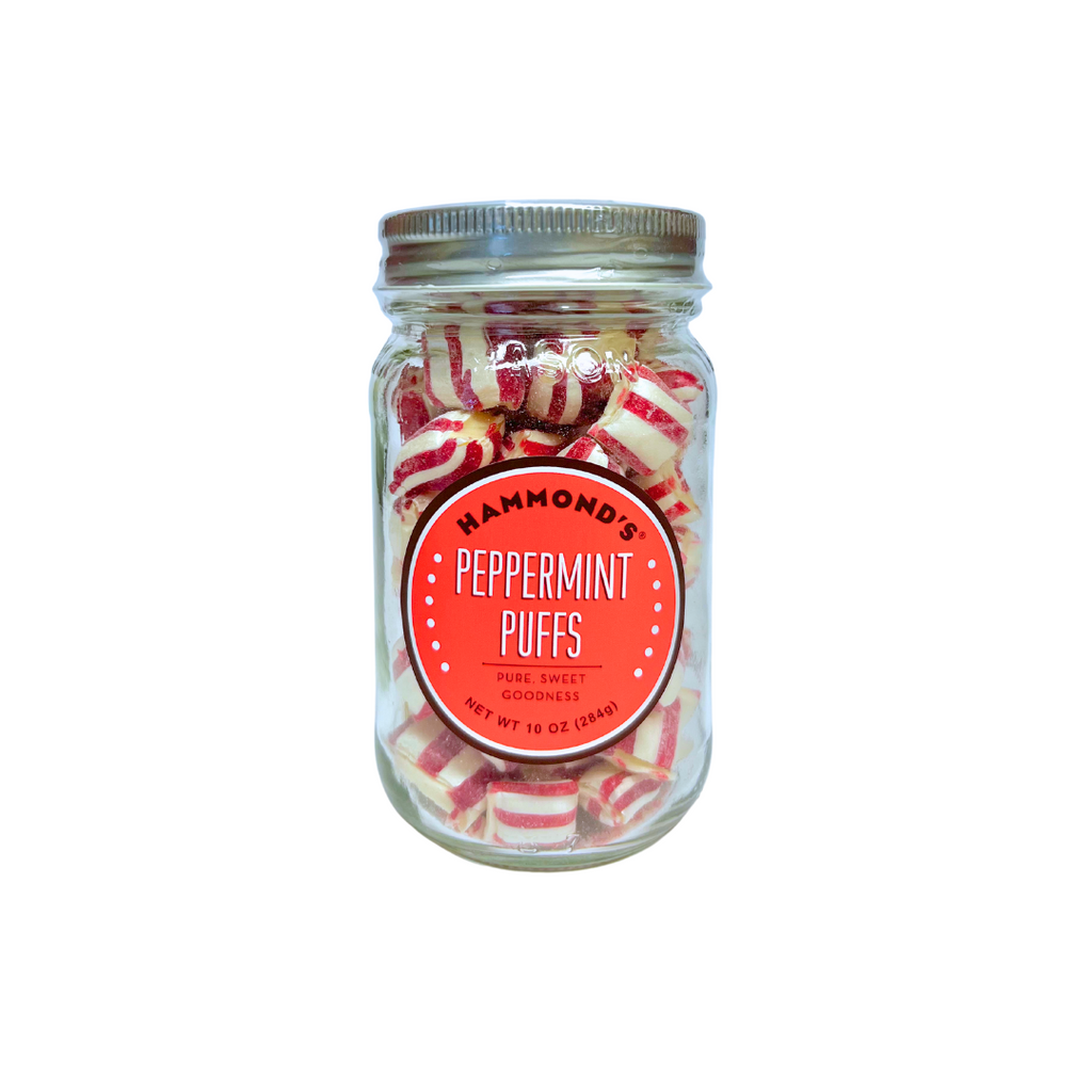 Mason Jar With Peppermint Straws