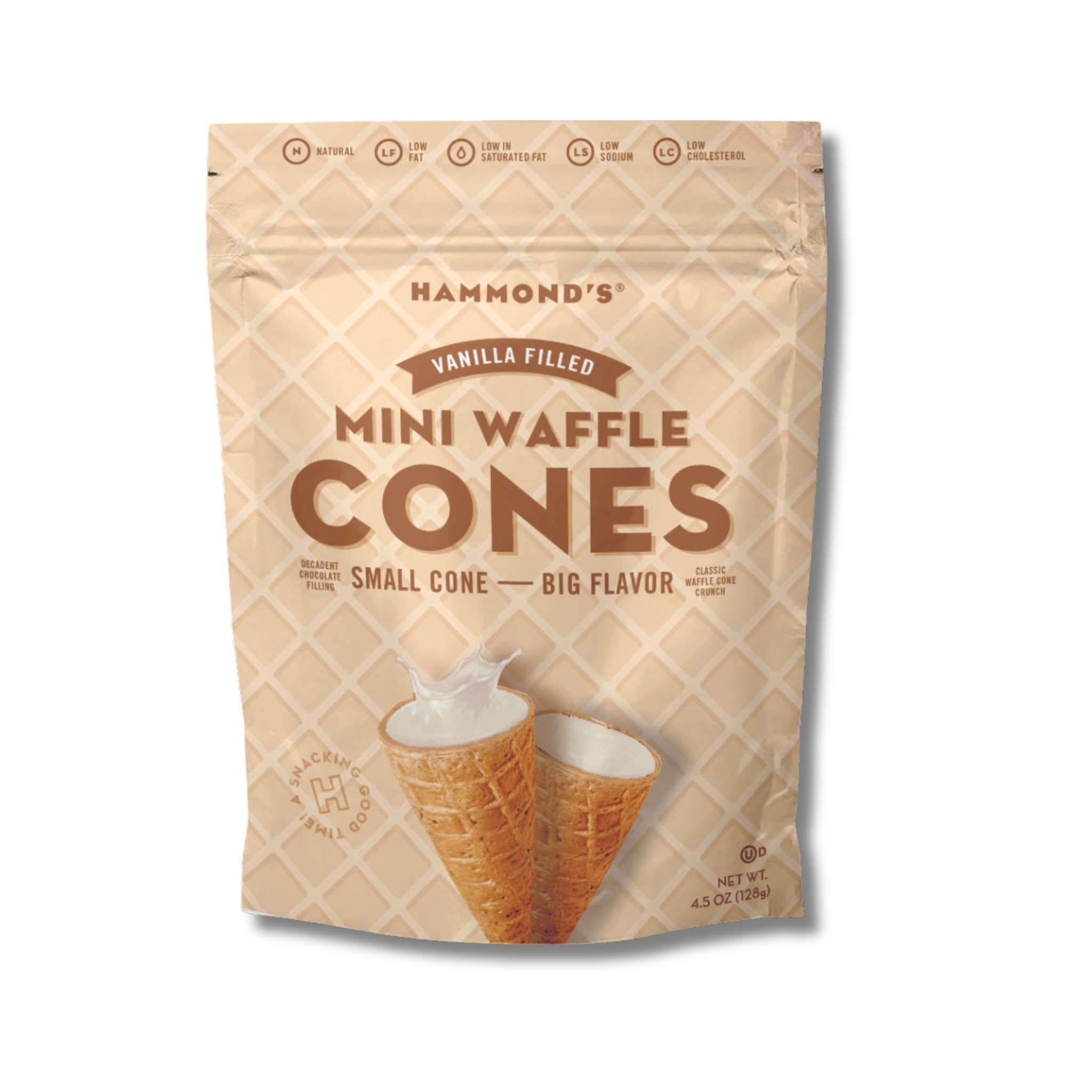 Vanilla Filled Mini Waffle Cones