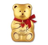 Lindt Milk Chocolate Foil Wrapped Gold Teddy 