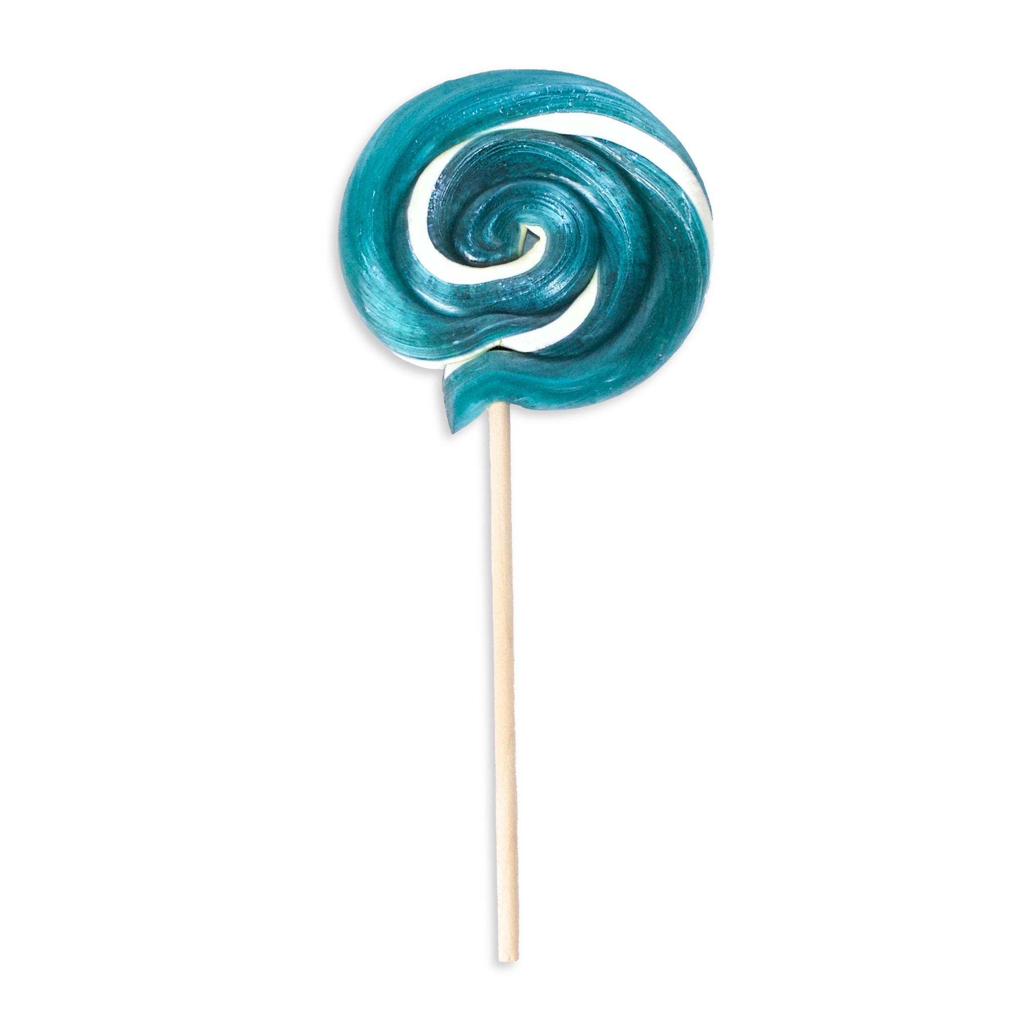 Sour Blue Raspberry Lollipop on white abackground