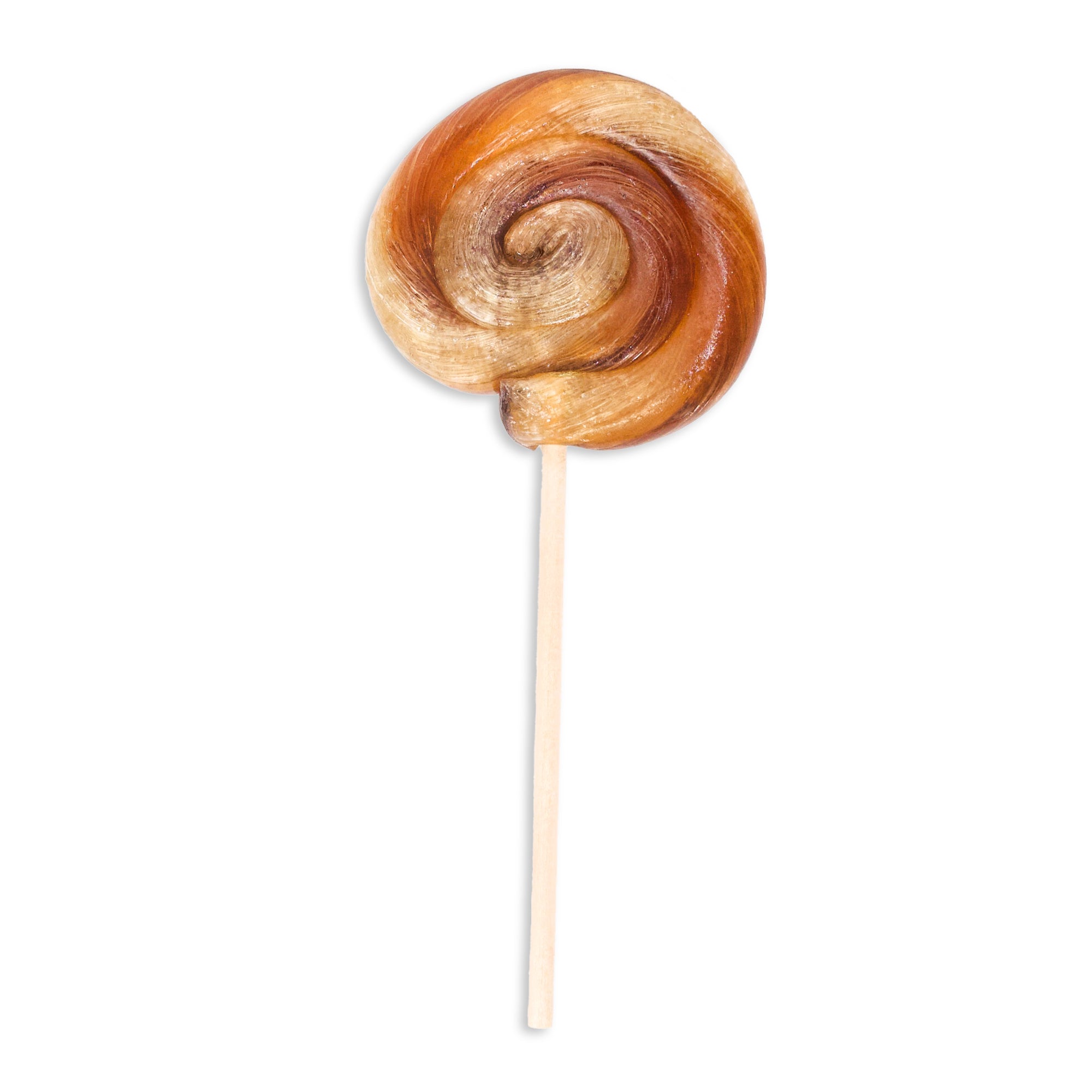 Sour Cherry Cola Lollipop on white background