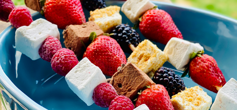 featured fruit kabobs with marshmallow