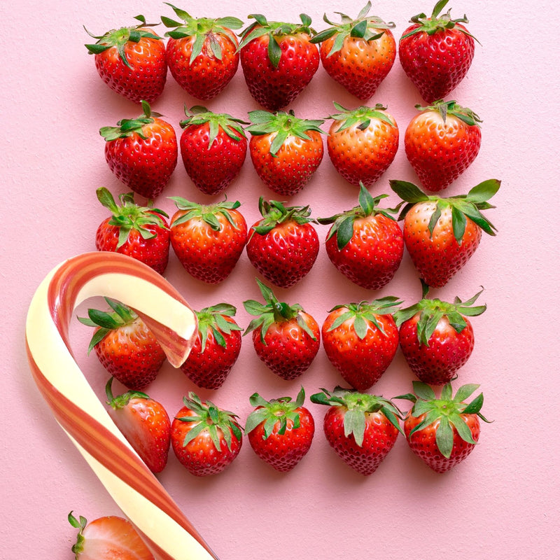 Organic Strawberry Candy Cane Glamour Shot