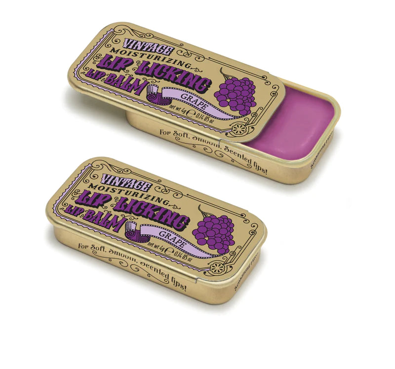 Grape Lip Balm Open and Closed