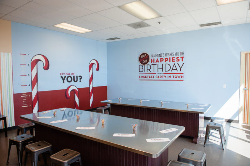 Hammond's Candies Birthday Party Room