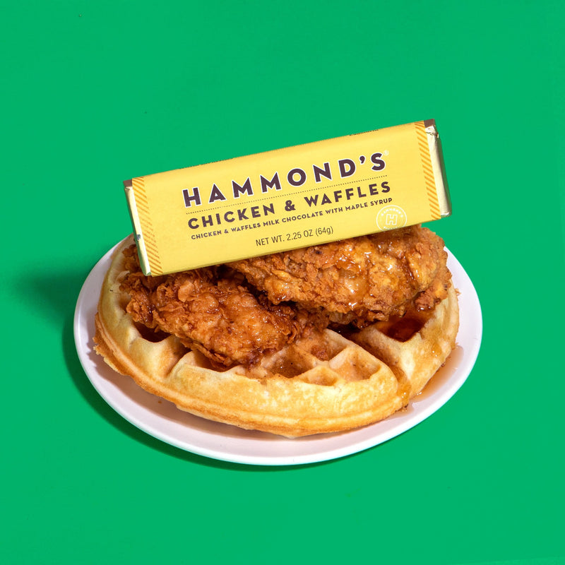 Chicken and Waffles Milk Chocolate Candy Bar Glamour Shot