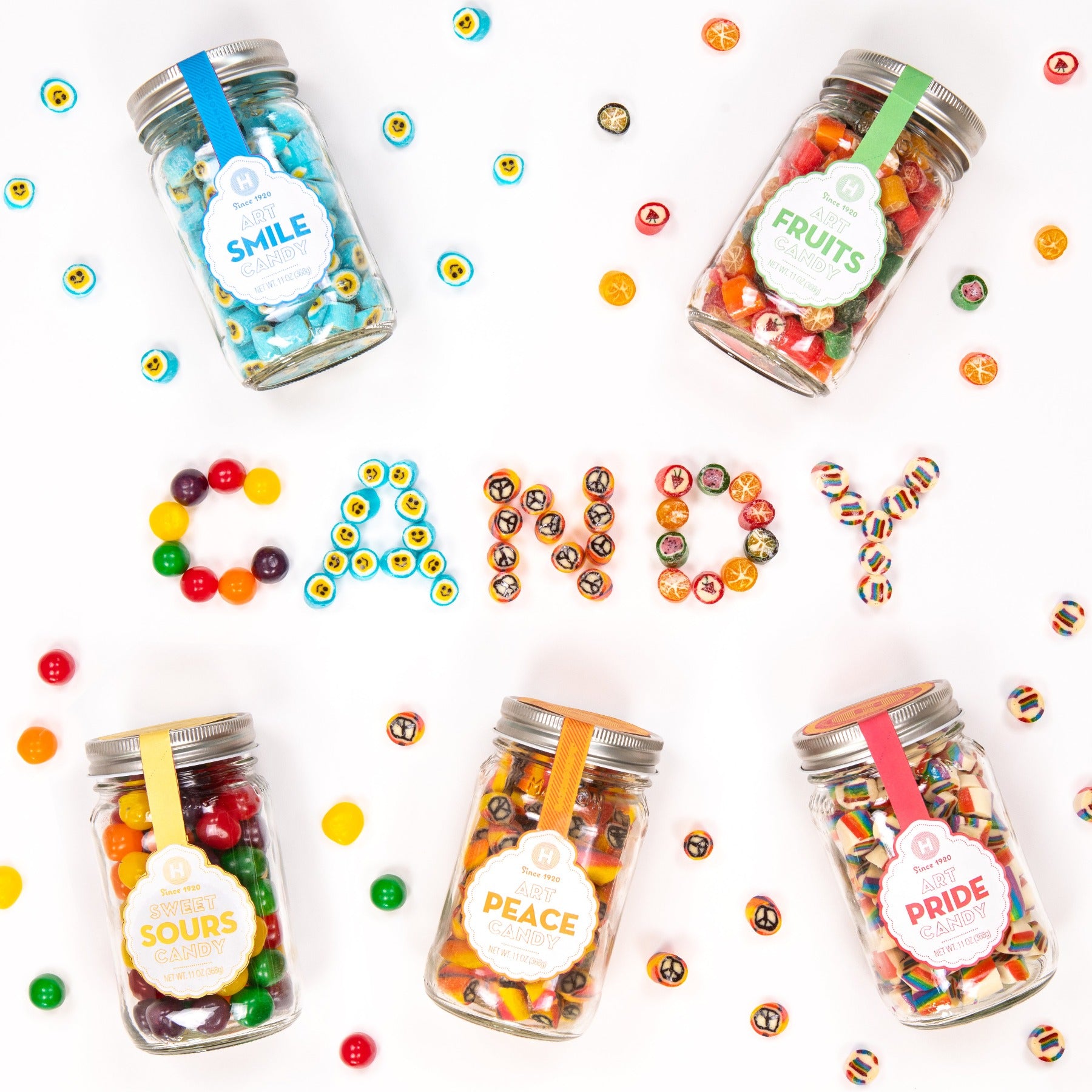 Sweet Snowy Gummies Mason Jar Christmas Candy | Hammond's Candies