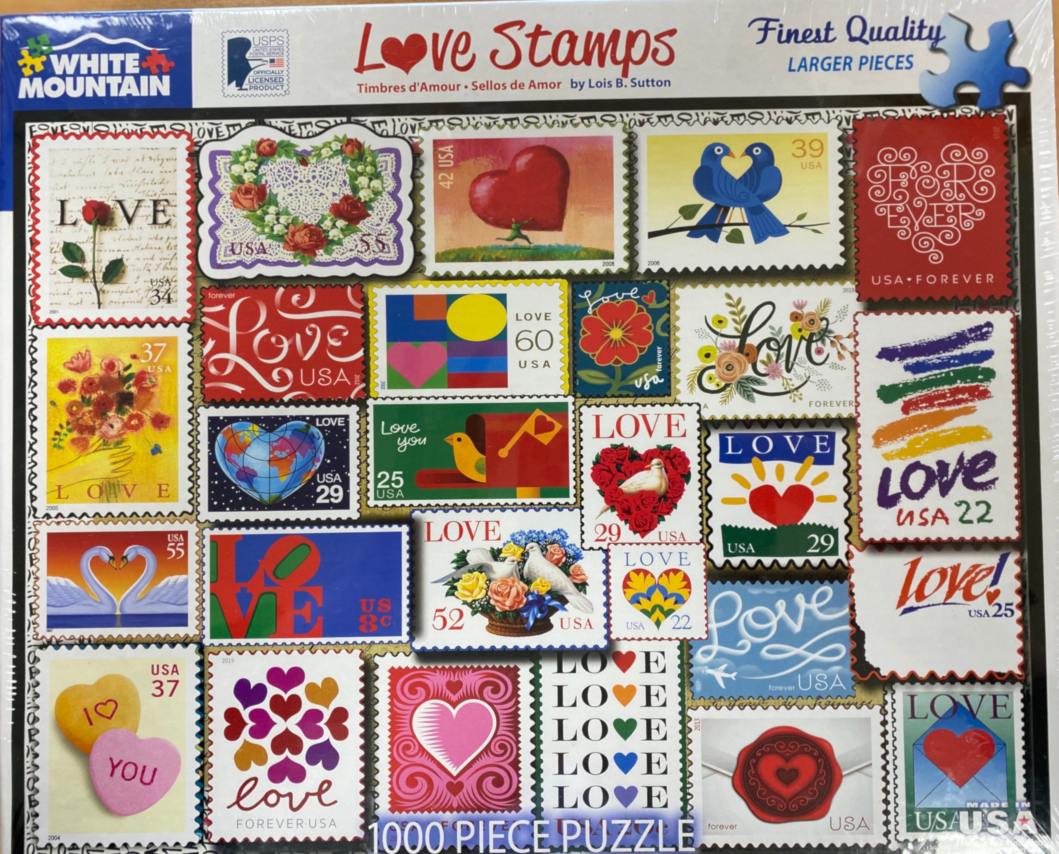 1000 Piece Puzzle-love stamps