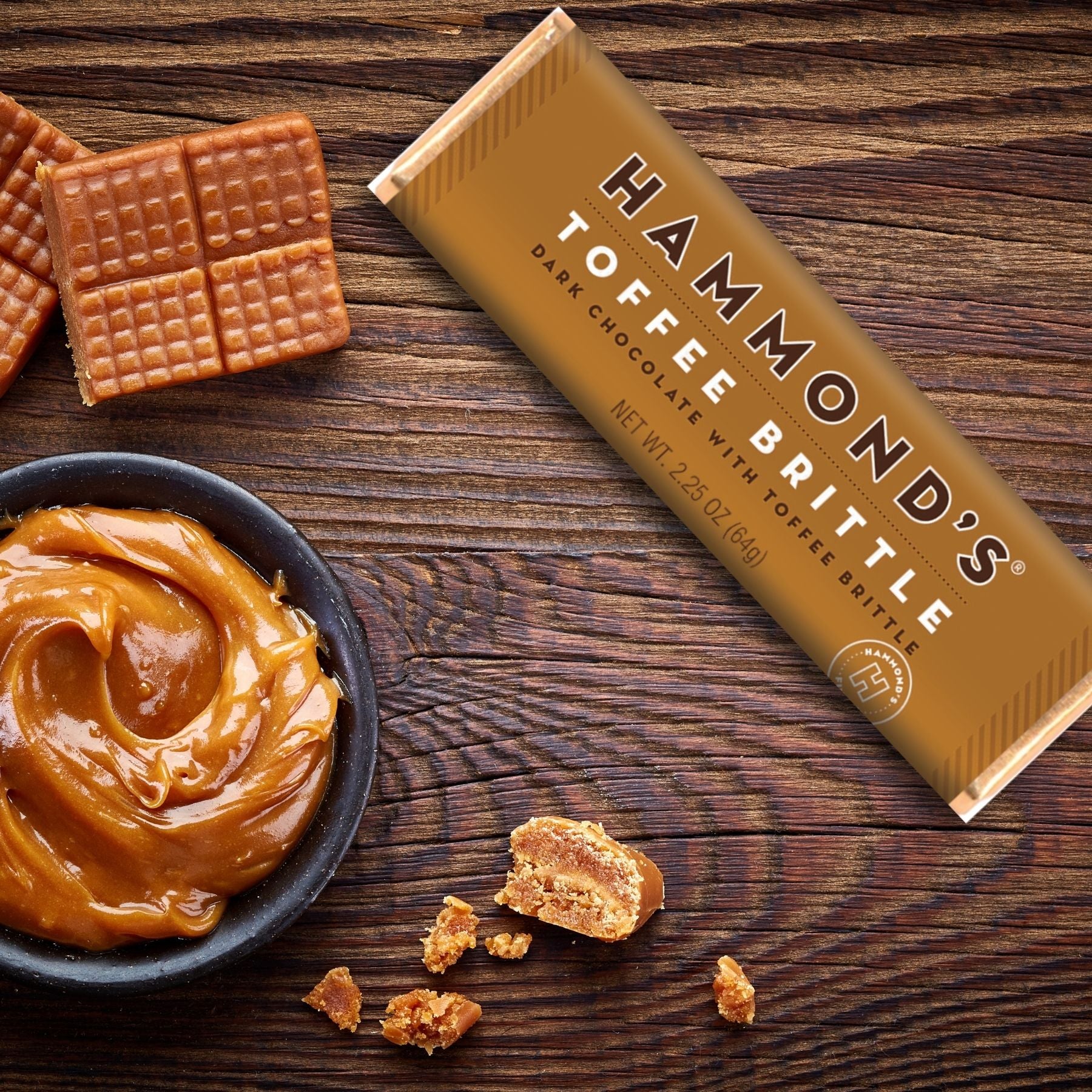 Toffee Brittle Dark Chocolate Bars