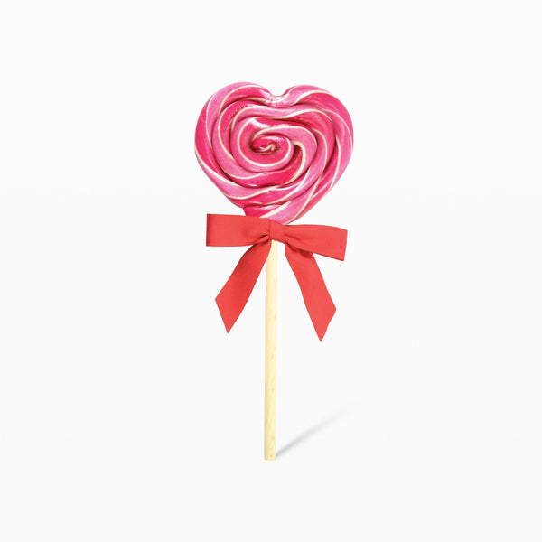 Organic Cherry Heart Lollipop
