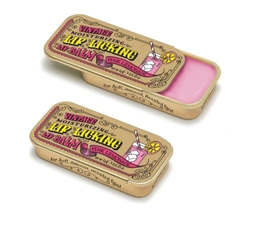 Pink Lemonade Vintage Lip Balm Open and Closed