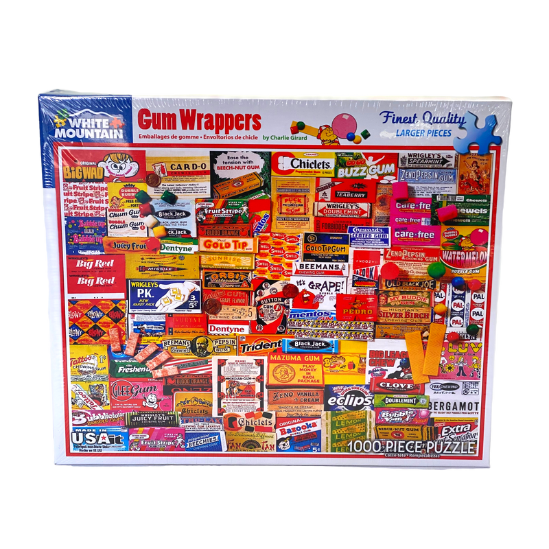 1000 Piece Puzzle -gum wrappers
