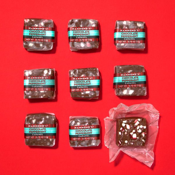Chocolate Peppermint Caramels Glamour Shot