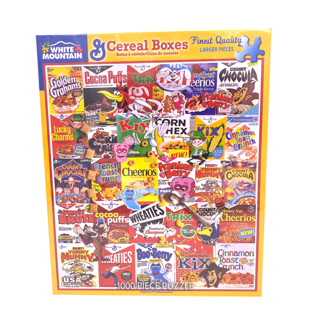 1000 Piece Puzzle- cereal boxes