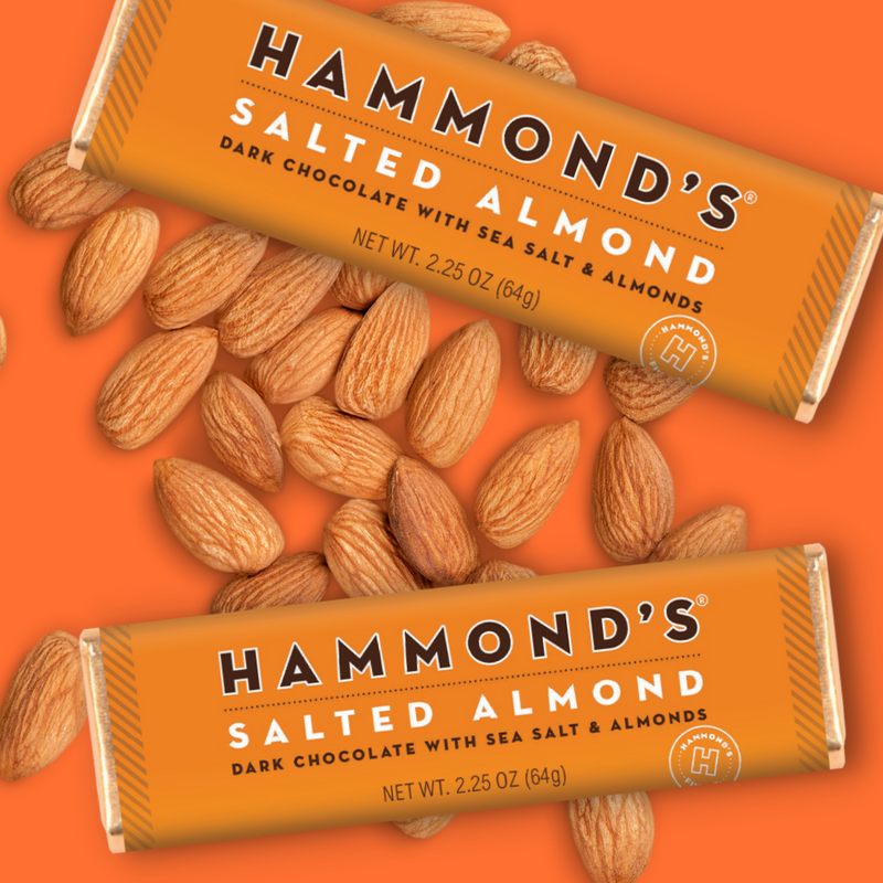 Salted Almond Dark Chocolate Bars