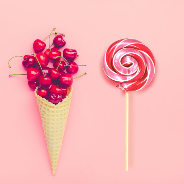 Organic Cherry Lollipop Glamour Shot