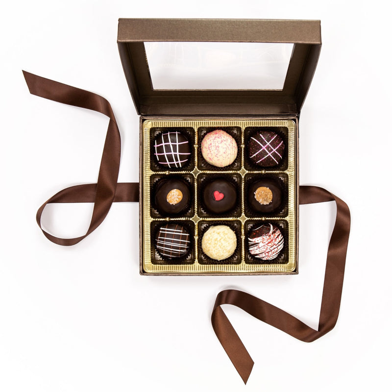 Large Truffle Chocolate Brown Box with Bow 2