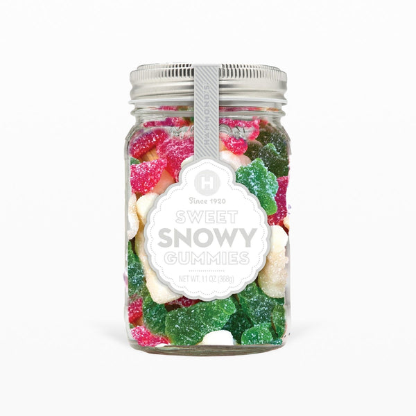 Sweet Snowy Gummies Mason Jar Christmas Candy | Hammond's Candies