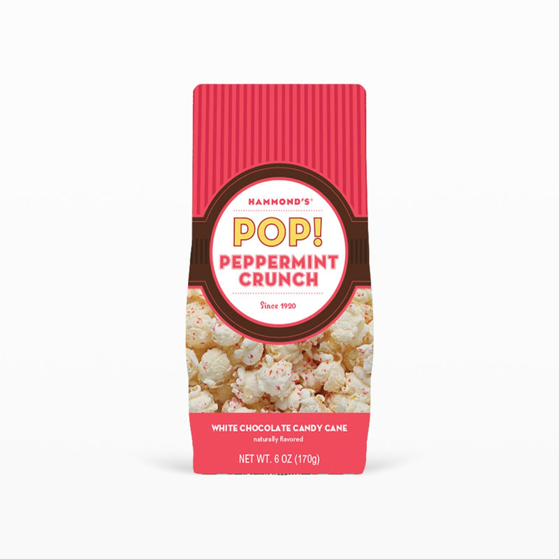 Peppermint Crunch Popcorn Coated in White Chocolate