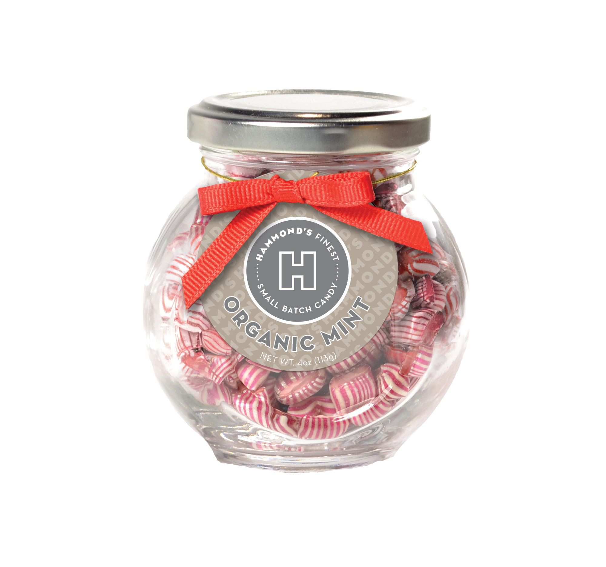 Organic Peppermint Pillows Jar Hammond's Candies